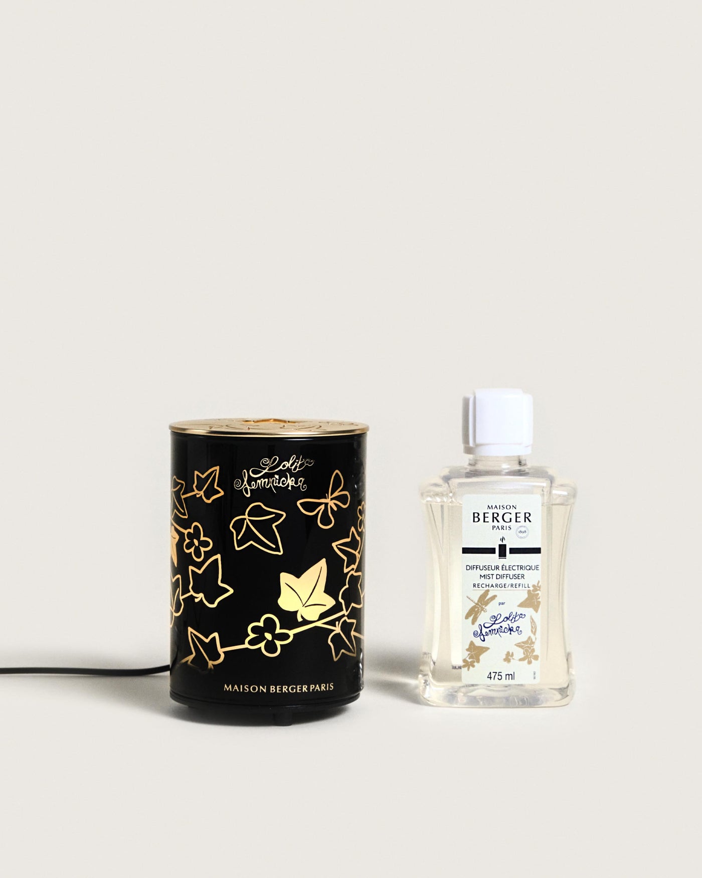Black Satin Electric Diffuser with Lolita Lempicka