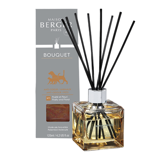 Pet Reed polymer stick perfume scented diffuser - Floral scent that neutralises odour left by pets - Also contains freesia and lily of the valley - Best Essential oil Air freshener for home and room fragrance 